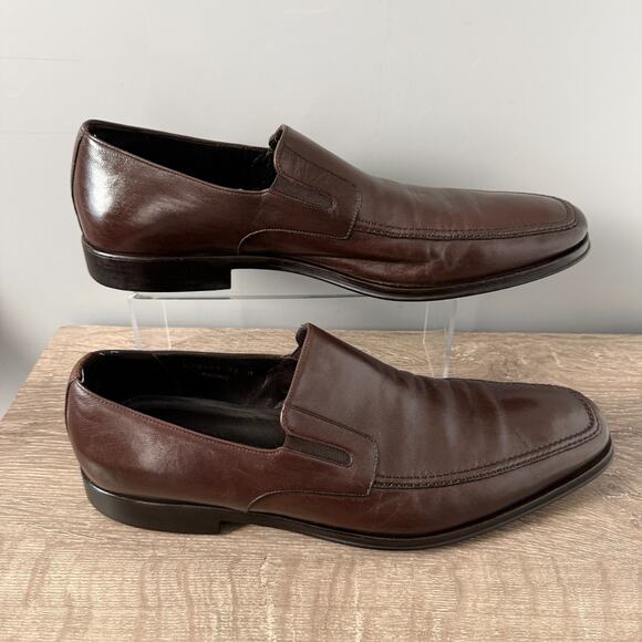 Bruno Magli Raging Loafer Mens 13 M Brown Leather Slip On Classic Shoe Italy main image 5